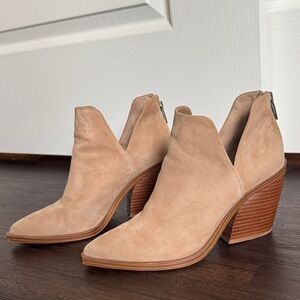 Vince Camuto Camel Suede Ankle Booties
